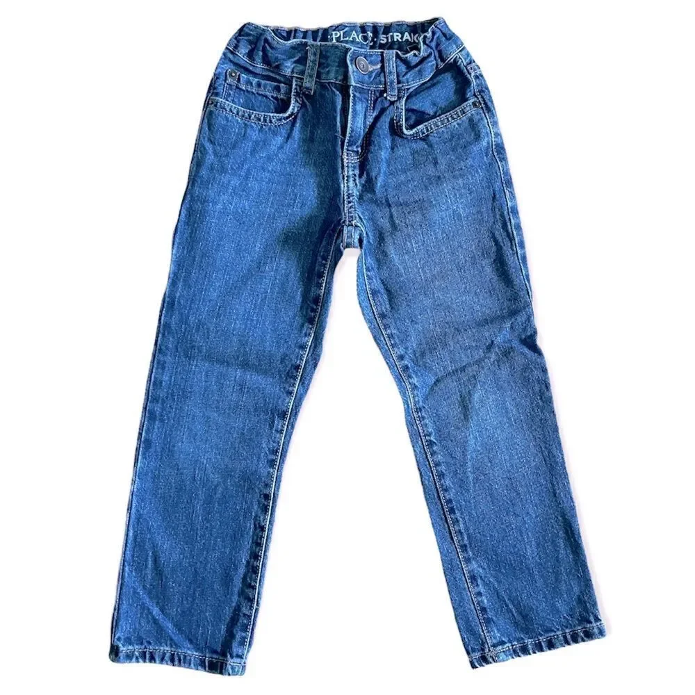 The Children’s Place Boy’s Stretch Straight Leg Denim Regular Jeans Size 5